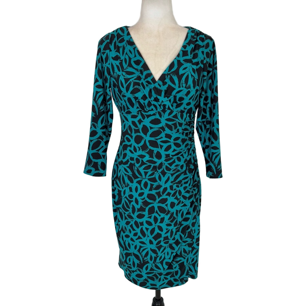 Ralph Lauren teal and black dress